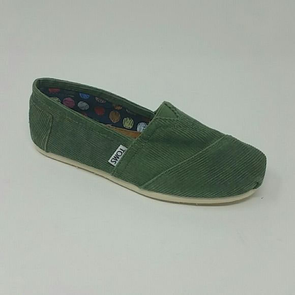 Toms Shoes - Toms Corduroy Slip On Green Shoes